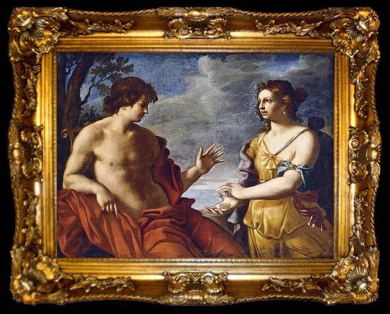 framed  Giovanni Domenico Cerrini Apollo and the Cumaean Sibyl, ta009-2